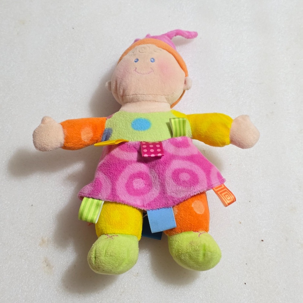 Mary Meyer Baby Taggies Colorful Shapes Soft Plush Doll Lovey 11"
